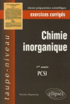 Chimie inorganique, 1re année PCSI