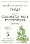 Problèmes corrigés de chimie posés aux concours communs polytechniques (CCP)